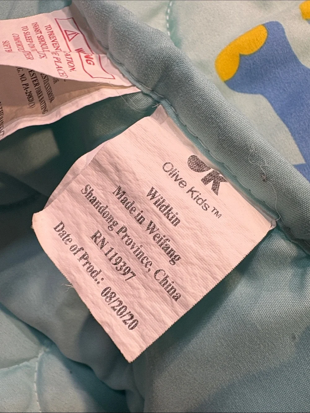 Dinosaur Print Crib Quilt and Pillow Case